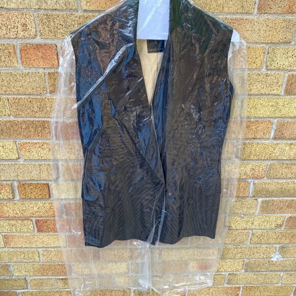 Vintage 1986 Jean Paul Gaultier Pinstriped Double-Breasted Waistcoat Size 40 - Picture 11 of 15